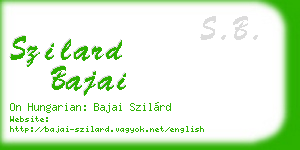 szilard bajai business card